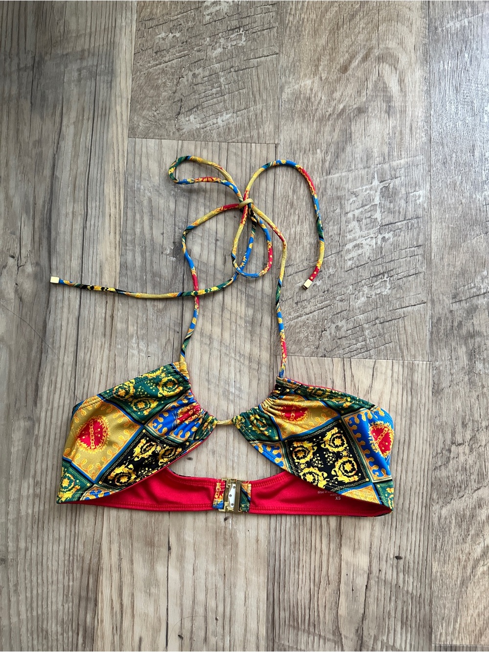 Sommer Swim Xena Rainbow Baroque Rare Bikini Top XS Kendall Jenner - Picture 4 of 7